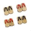 4 шт. 1/12 сабо для кукольного домика, мини-деревянная обувь, принадлежности для декораций, обувь для моделирования кукольного домика