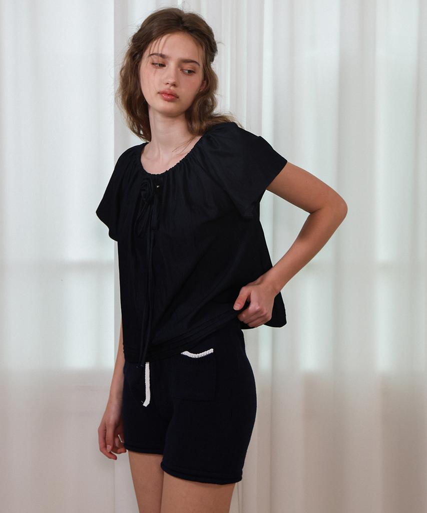 SIEERING Claire Blouse_[Navy]