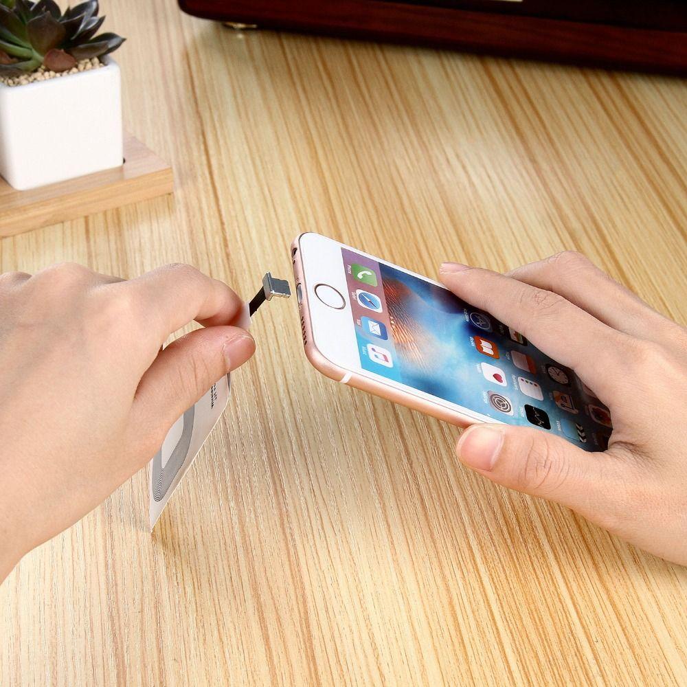 Для iPhone 5 5S SE 6 6S 6Plus 7 Plus Android Адаптер Type-C Qi Беспроводная зарядка Индукционная Пластырь Зарядная Катушка Приемник Зарядное устройство