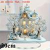 Beautiful Igloo, 2D Flat Acrylic, Tabletop Decoration, Suitable for Living Room, Office, Party, Gifts, Christmas, Halloween