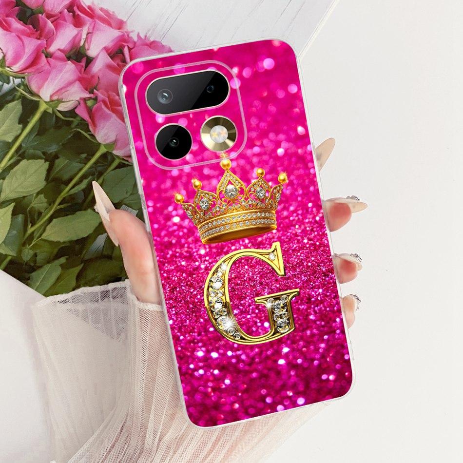 Для Realme 16 Pro+ 16Pro Модный чехол для телефона с буквой и короной Для Realme 16 Pro Plus 5G Мягкие силиконовые TPU чехлы
