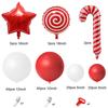 Christmas-themed Balloon Candy, Cane, Lollipop Shaped Red and White Balloon Set Decoration