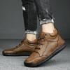 Новые осенние мужские ботинки из натуральной кожи ручной работы, кроссовки с уличным дизайном, мужская дышащая повседневная кожаная обувь, мужские ботильоны, осень, большие размеры