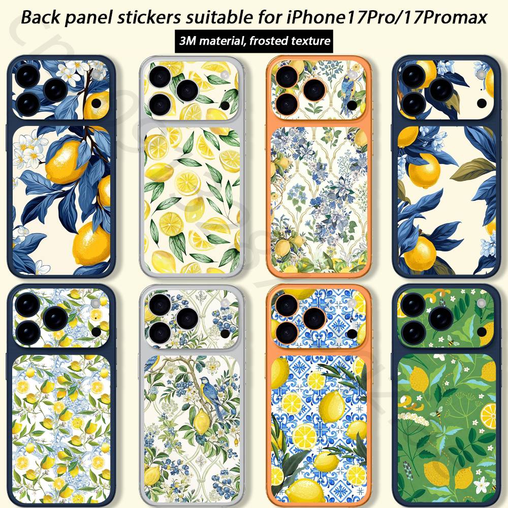 Самурай Гейша Для iPhone 17 pro Max /17 pro Полное Покрытие Наклейка Пленка-Обертка 3D Цветная Задняя Защитная Пленка-Наклейка