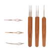 0,75 мм Набор инструментов для дредов, разные формы, сплав, бамбук, крючок, иглы, набор для укладки волос