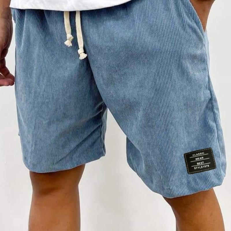 Mens Corduroy Cargo Shorts 2026 Lightweight Breathable 5-Pocket Casual Pants