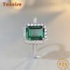 Кольцо Tancision S925 из стерлингового серебра 3 карата 7*9 изумрудной огранки с высокоуглеродистым бриллиантом