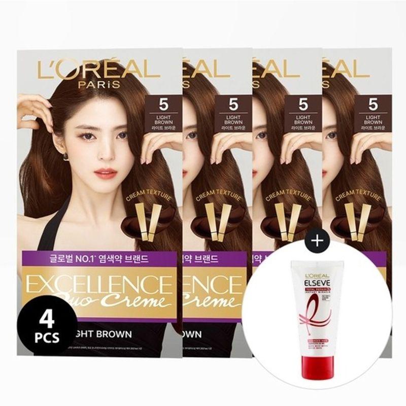 LOREAL PARIS L'Oréal Paris Excellence Duo Cream 4-piece set TR5 hair pack 50ml