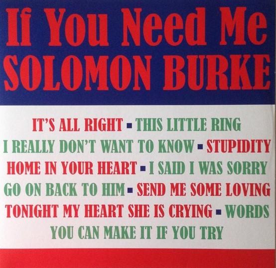 Виниловая пластинка SOLOMON BURKE If You Need Me 180г VNL18728 Ermitage 2019 Италия Soul Funk