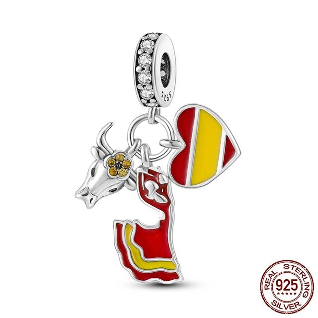 The New Pendant Beaded Charms Fit Bracelet 925 Sterling Silver Women DIY Fine Jewelry