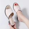 Women's Medium-heeled High-value High-heeled Slippers Women's 2025 Summer New Fashionable and Versatile Outer Wear Fish Mouth One-word Slippers