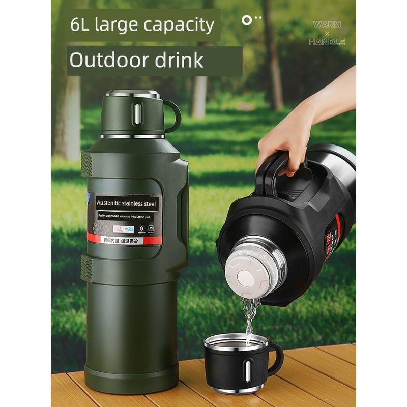 New Arrival 316 Stainless Steel Thermal Pot Large Capacity Vacuum Cup Outdoor Car Portable Kettle Household Kettle 6L