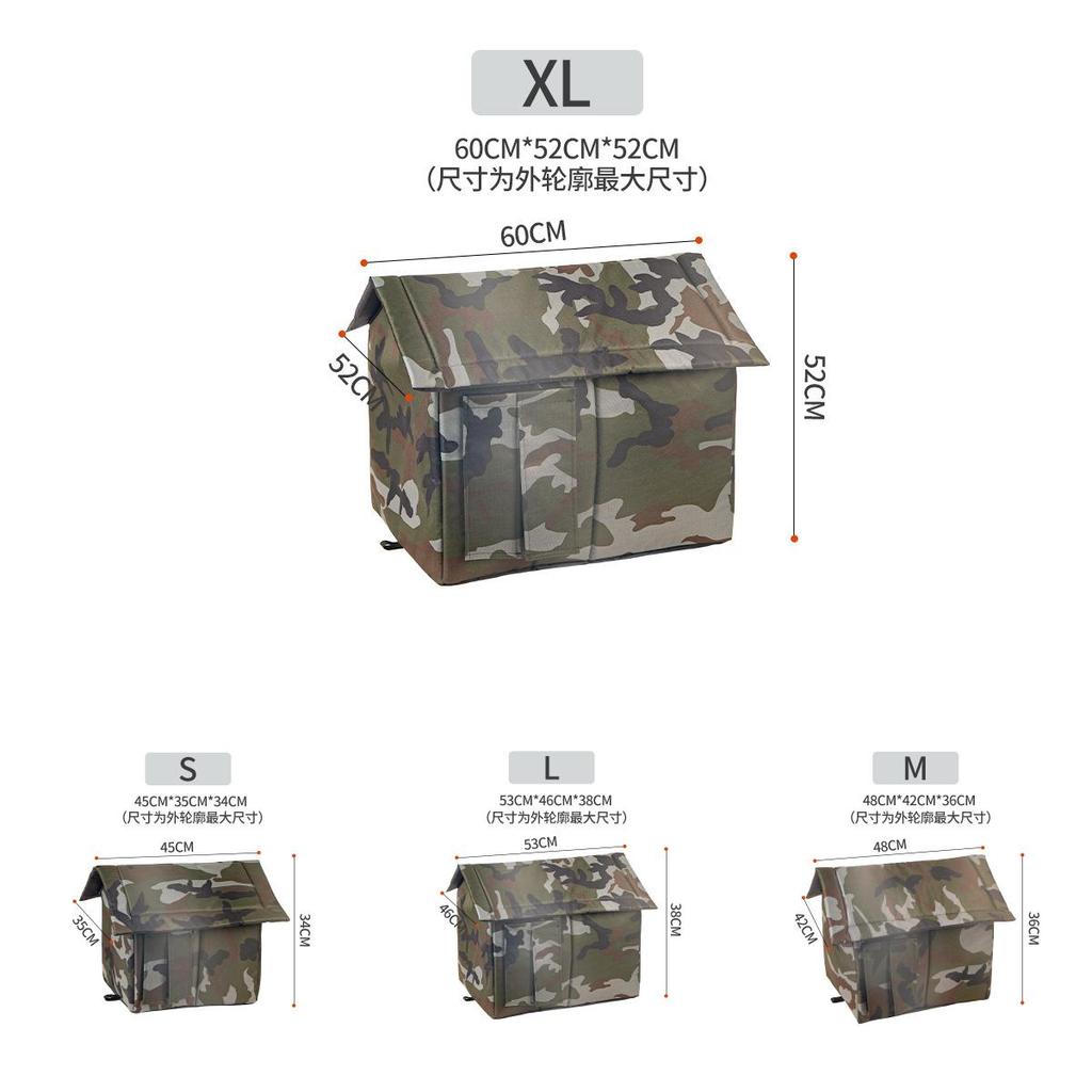 Уютный уличный камуфляжный домик для кошек Зимний теплый закрытый приют Водонепроницаемый Все сезоны