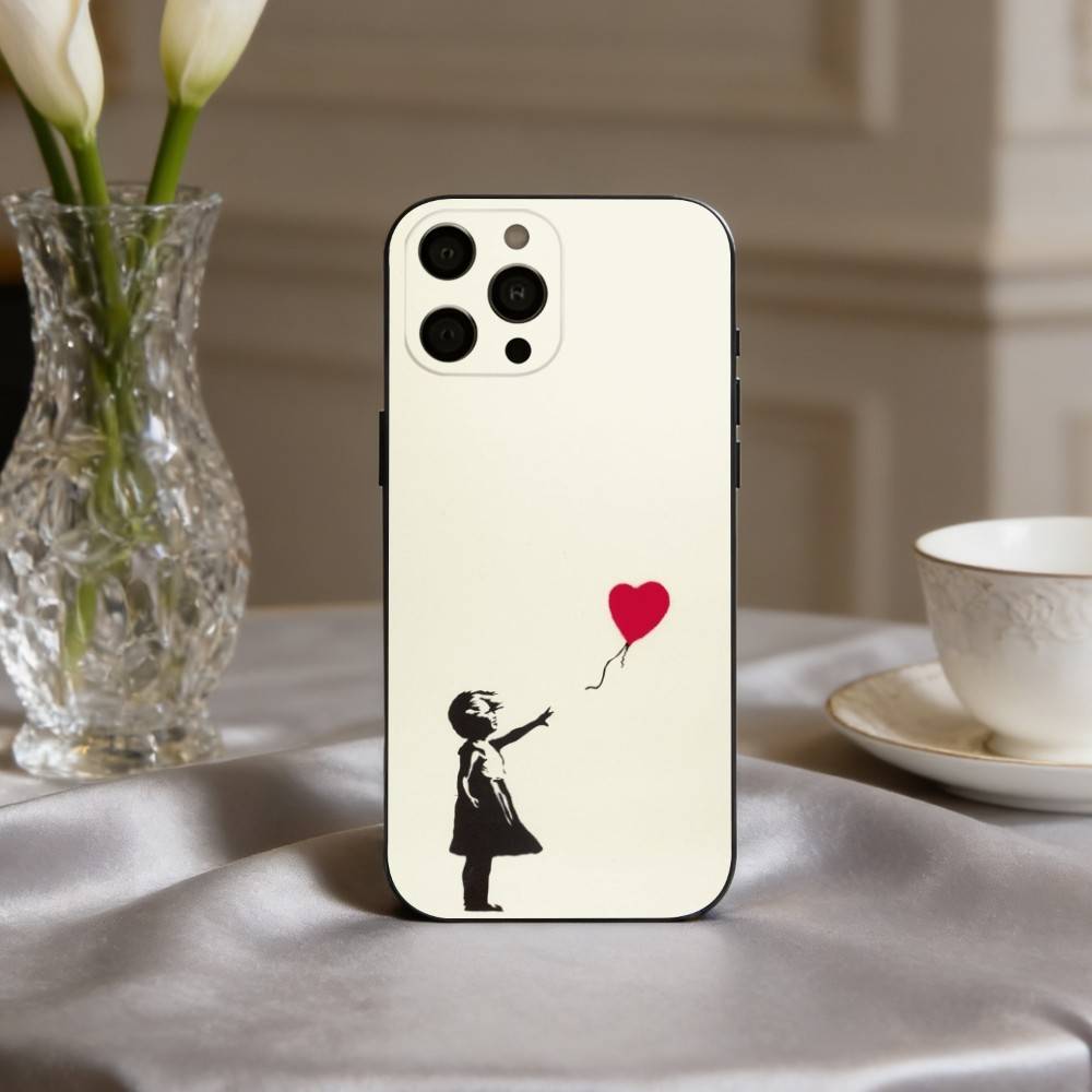 S-Стрит-арт B-Бэнкси G-Граффити Чехол для телефона для iPhone 17pro,16,15,14,13,12,11 Plus,Pro Max,XS,Мягкий силиконовый черный чехол