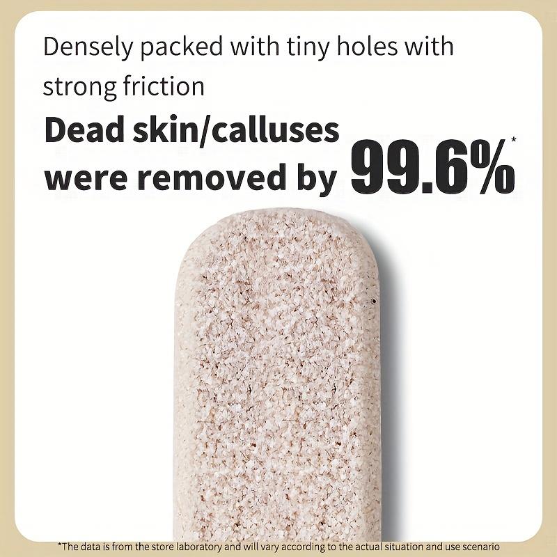Пемза для ног с бамбуковой ручкой 360° Натуральный эксфолиатор Профессиональный инструмент для педикюра для удаления мозолей, омертвевшей кожи, скраб для ног