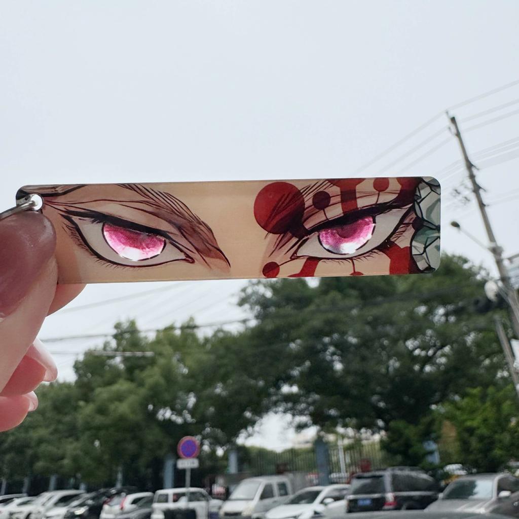 Keychain Pendant Anime Demon Slayer Kimetsu No Yaiba Kamado Tanjirou Double Sided HD Bag Pendant Gift For Fans Cosplay Props Jewelry Gift