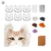 29Pcs/Set DIY Cat Face Guard Kit with Faux Fur Felt Cloth Paintable Animal Half Face Shield Halloween Carnival Role Play Masquerade Party Prop