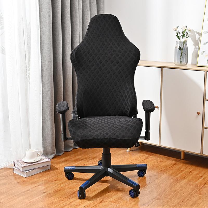 Jacquard Gaming Chair Cover Computer Chair Seat Protector Washable Case Elastic Office Cheap Chair Cover with Armrest Covers