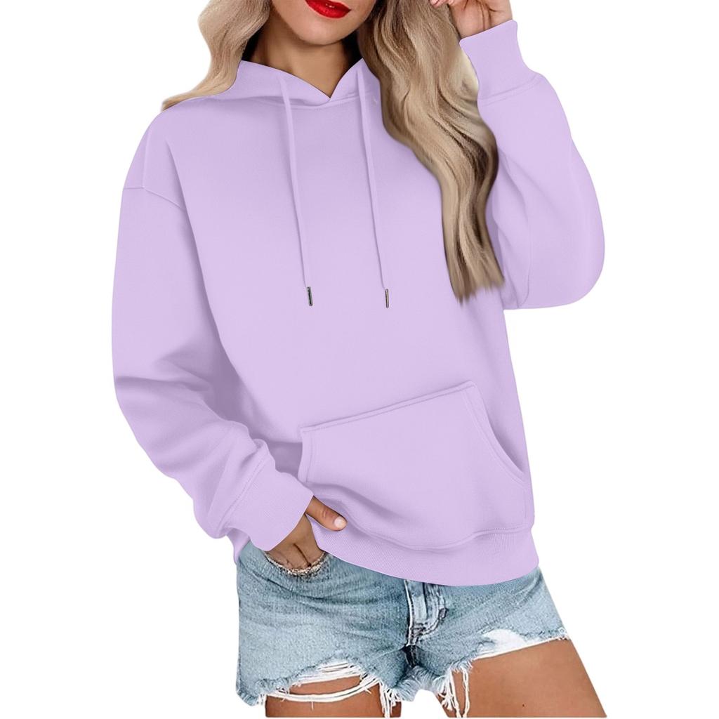 Женская повседневная свободная спортивная толстовка с капюшоном и рукавами реглан из гладкой ткани