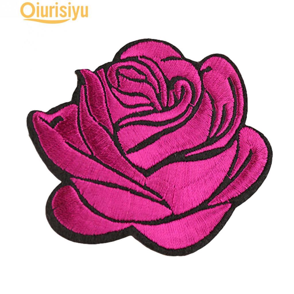 Rose Badge Iron On Patch Decoration Flower Hat Applique Accessory