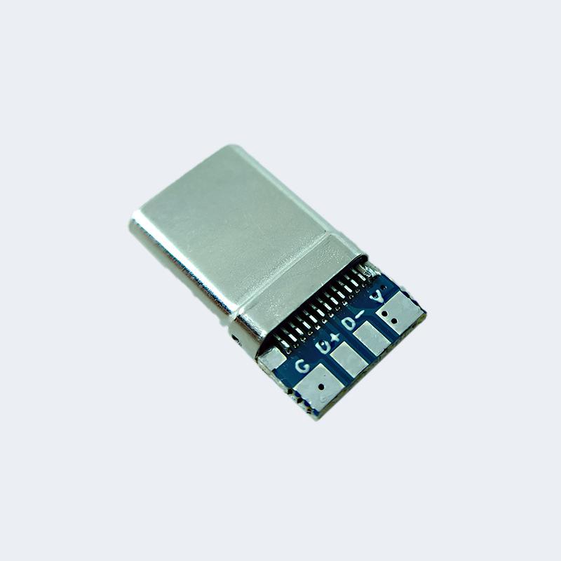 Разъем USB Type-C Male с гибким корпусом, двойной резистор 56K, фиолетовый клей для быстрой зарядки Huawei Honor MAX66.