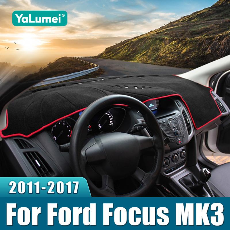 Для Ford Focus 3 MK3 2011 2012 2013 2014 2015 2016 2017 Автомобильная панель приборов Солнцезащитный чехол Панель приборов Нескользящий коврик Аксессуары