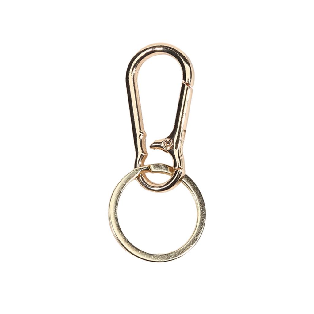 Zinc Alloy Car Key Chain Anti-Lost Keychain with KeyRing Simple Gourd Buckle Carabiner Keychain Auto Waist Belt Clip Holder