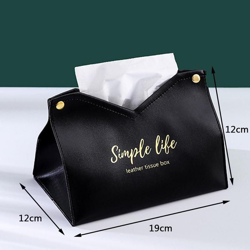 Держатель для салфеток для домашнего офиса, прочный ящик для хранения из искусственной кожи, настольный салфеточный чехол для туалета, автомобиля, антивлаговый бумажный контейнер для перекачки