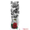 1 PC 480*170MM Large Temporary Tattoos Sleeve for Men Women Full Arm Selleve Tattoos Temporary Realistic Fake Wolf Tiger Lion Tattoo