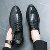 Fashionable Business Casual Thick Soled Men's Leather Shoes Wedding Party Business Dress Outdoor Travel Versatile Men's Shoes