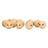 30pcs Wooden Smile Face Beads Log Color DIY Round Wooden Smiley Loose Beads Gift Children Beaded