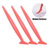 3Pcs Vehicle Stickers Vinyl Wrap Tool with 3 Micro Squeegees of Different Hardness Flexible Contoured Scraper for Seam Stuffing