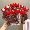 Chinese Style Hair Clip Bow Hairclip Baby Wig Hairpin New Year Headdress Child Hair Accessories