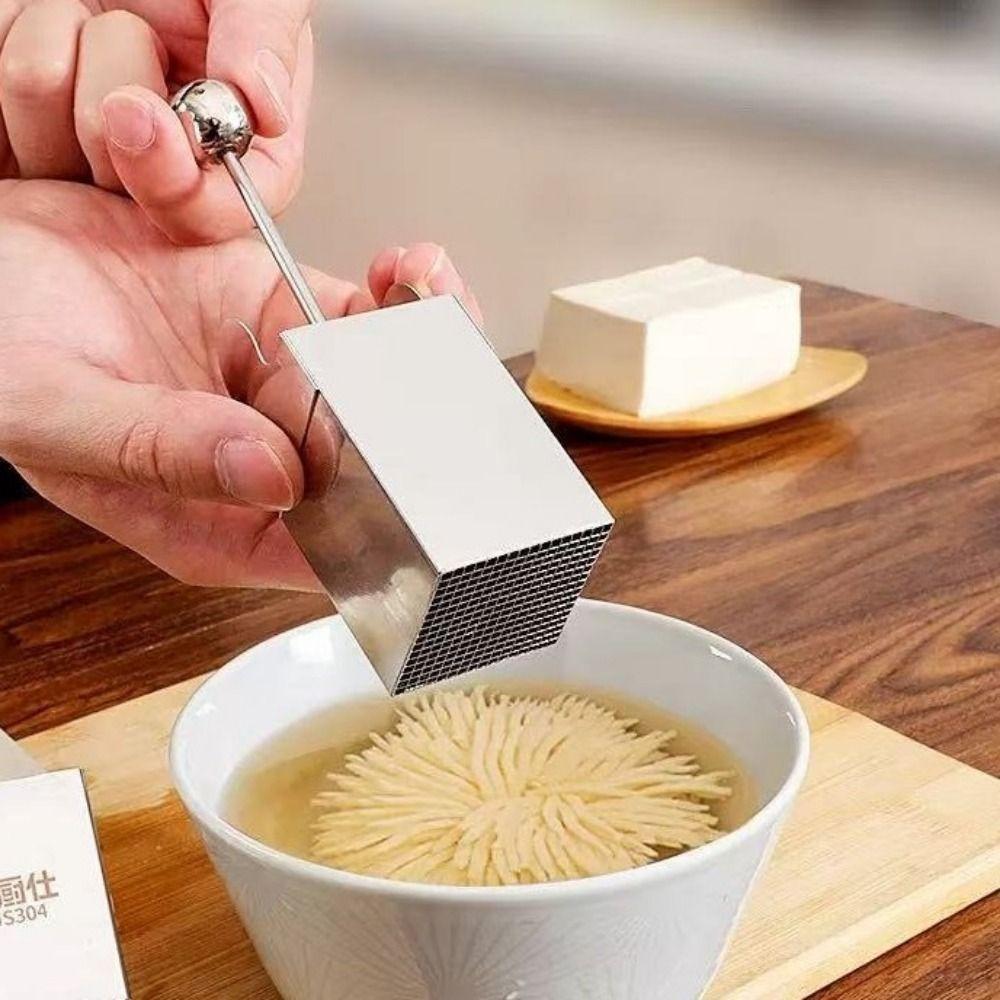 Stainless Steel Tofu Shredding Mold Square Tofu Press Mold Chrysanthemum Shape Slicer Home Use