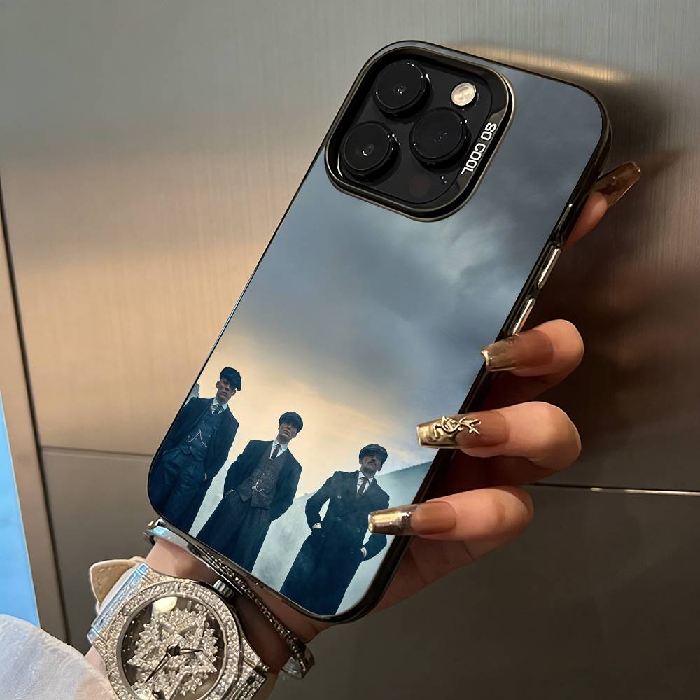 P-Peaky-B- Blinders-movie Phone Case For IPhone17 16 11 12 13 14 15 16 Pro Max Plus Cover Colored Silver Funda Bumber