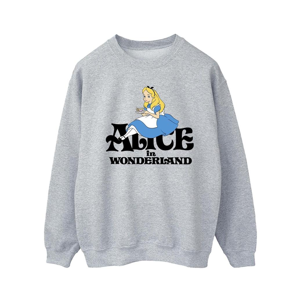 Disney Mens Alice In Wonderland Tea Drinker Classic Sweatshirt