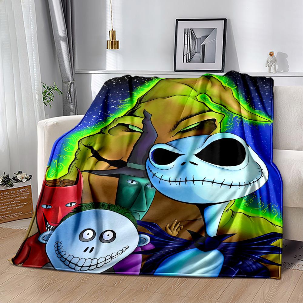 Christmas Nightmare Blanket Soft Warm Cozy Perfect for Livingroom Office Chair All-Season Use Playful Design Perfect Gift for Relatives and Friends