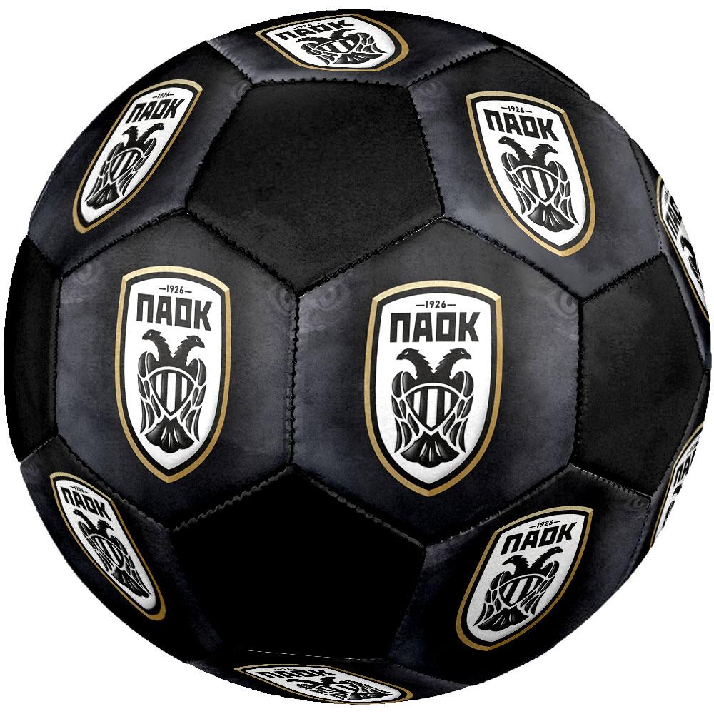 FC PAOK Size 5 Soccer Ball, Machine-Stitched PVC, Durable & High Bounce, All Ages Fit, fan merchandise, matches & outdoor use.