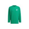 Small Logo Long Sleeve Embroidered Round Neck Sports Casual T-Shirt Men Tops Smoke-Green JE6098