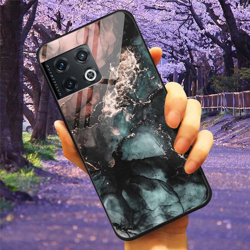 For OnePlus 10 Pro 5G Case 6.7'' Tempered Glass Starry Marble Hard Back Cover for One Plus 10Pro Funda Capa Oneplus10pro Coque
