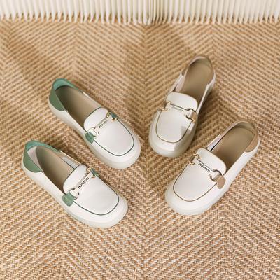 Лоферы в британском стиле, универсальные, из коровьей кожи, одинарные туфли женские, новинка 2025, круглый носок, корейская версия, коричневые, на одном ходу, повседневная мода