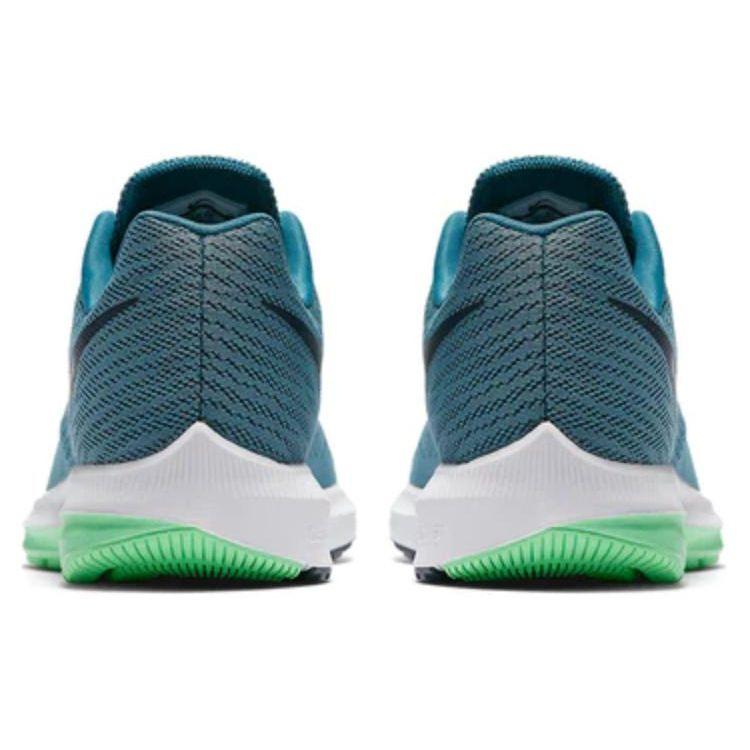 Nike Zoom Winflo 4 Удобные Нескользящие Легкие Полувысокие Ретро Баскетбольные Кроссовки Мужские кроссовки Сине-зеленые 898466-004