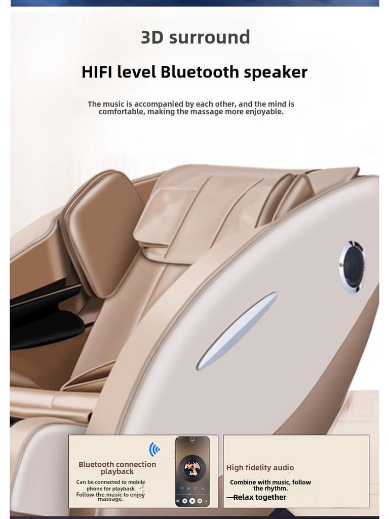 Роскошное электрическое массажное кресло для музыкантов - Полностью автоматическое, многофункциональное, диван для расслабления всего тела