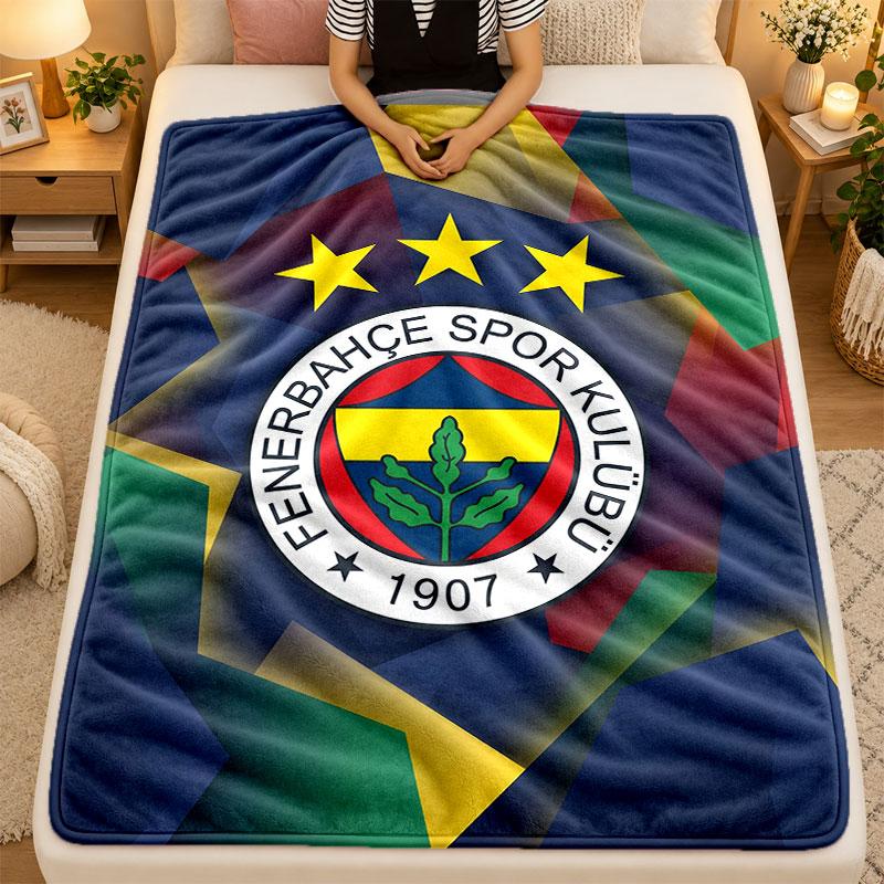 Flannel BlanketFenerbahçe FC Warm Soft Throw Blanket for Indoor Sofa Bed Living Room Use