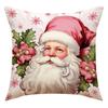 1pc Pink Christmas Cushion Cover Snowman Santa Claus Pine Durable Cover 2025 New for Home Ornament Xmas New Year Christmas Decor