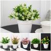 Fake Flower Artificial Plant Bonsai Evergreen Simulation Flower Pot Small Potted Plants  Garden