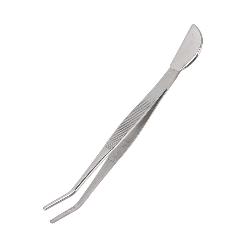 Пинцет для бонсай из нержавеющей стали, длинный пинцет с полумесяцем в виде лопаточки для рыхления растений в горшках