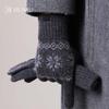 JIUMU Мужские осенне-зимние перчатки из чистой шерсти с сенсорным экраном