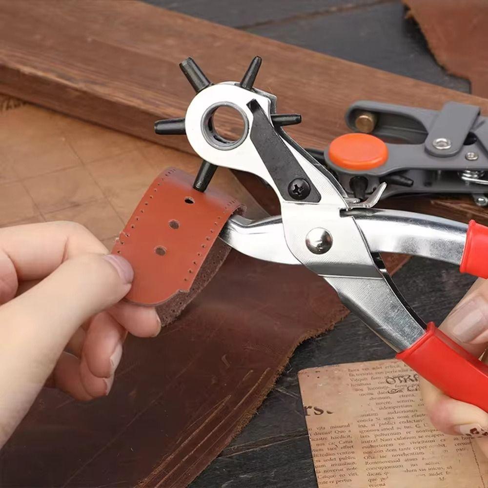 Hole Card Belt Puncher Effortless Punching Pliers Multifunctional Belt Hole Punch Plier  Hand Tool