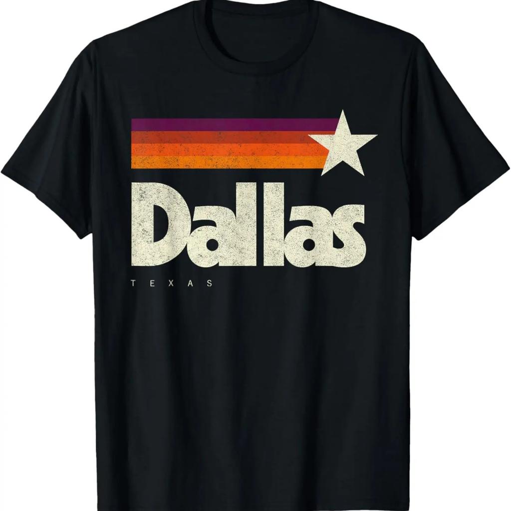 Dallas City Texas Vintage USA Cool Casual American Aesthetic T-Shirt